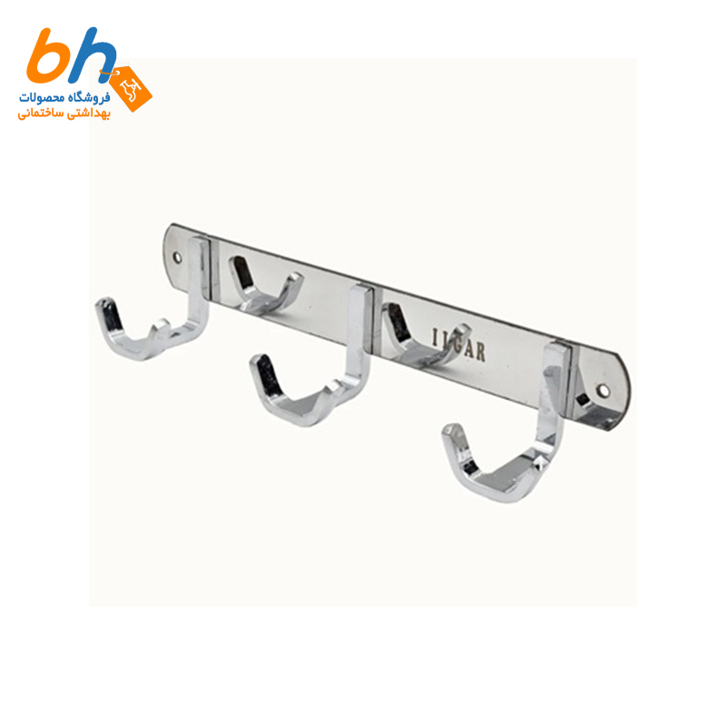 آویز-دیواری-کروم-براق-استیل-سه-شاخه آویز دیواری کروم براق استیل سه شاخه