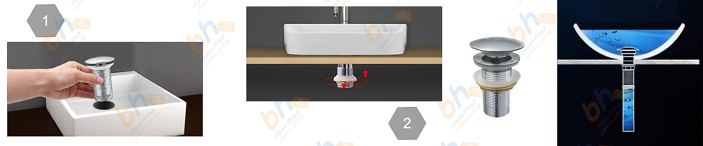 زیراب روشویی استیل کروم