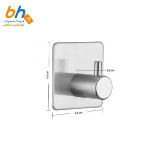 ابعاد اویز لیف تک شاخه استیل ضد زنگ