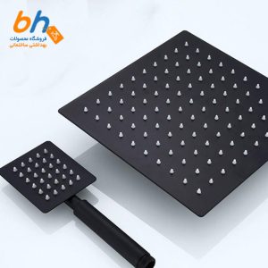 دوش و سردوش مشکی استیل – 30 سانتیمتری