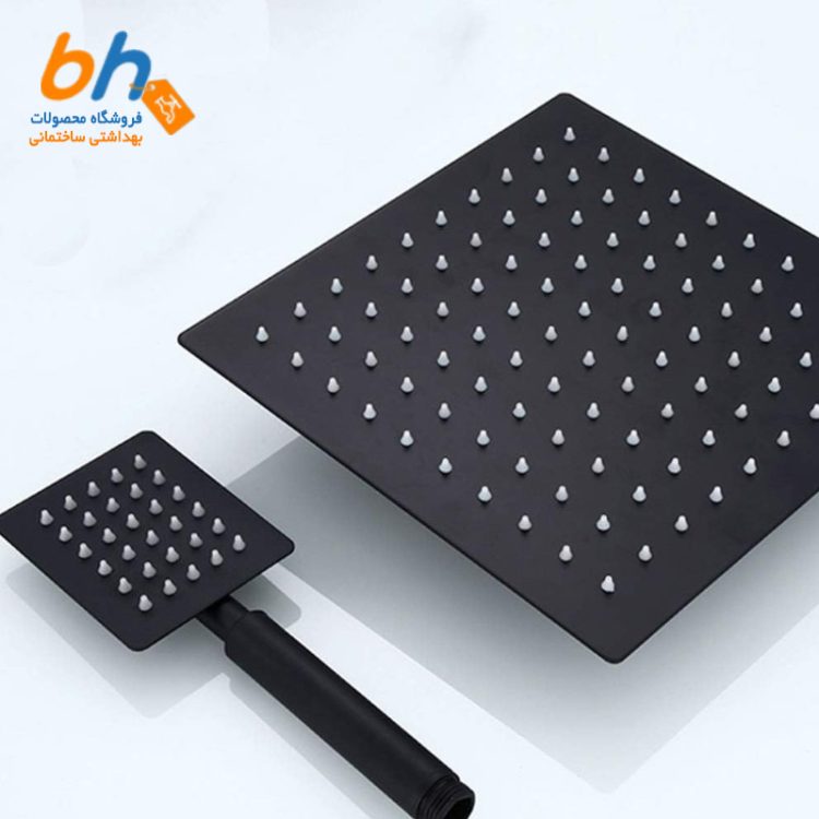 دوش و سردوش مشکی استیل – 30 سانتیمتری