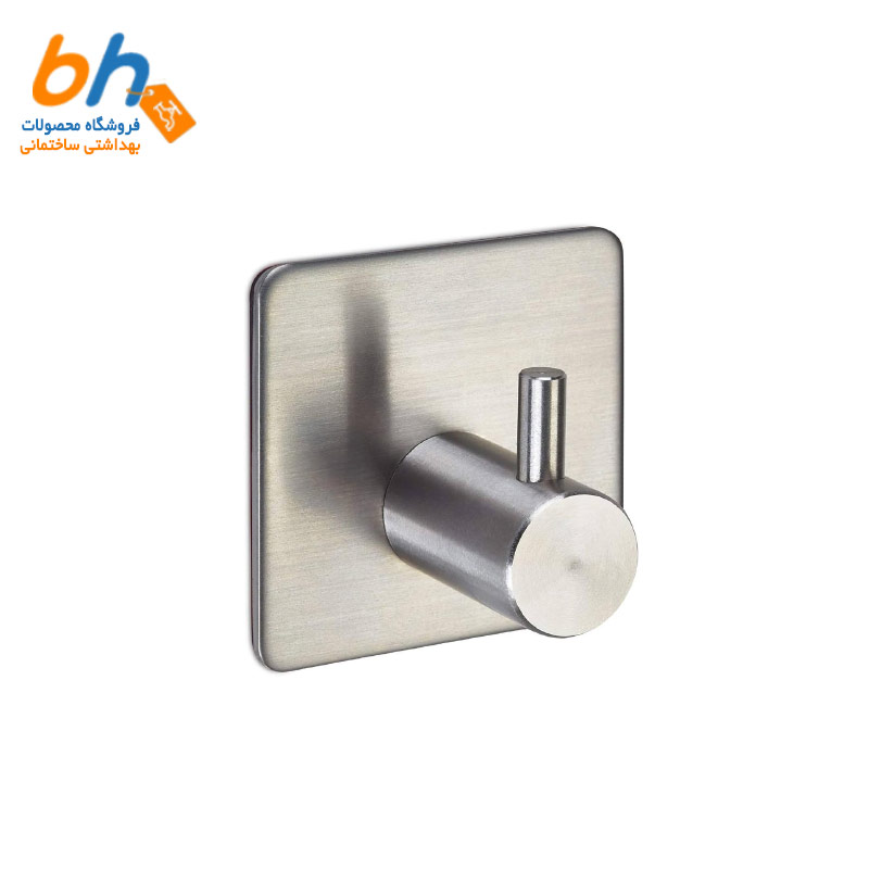 قلاب اویز تک شاخه استیل مات