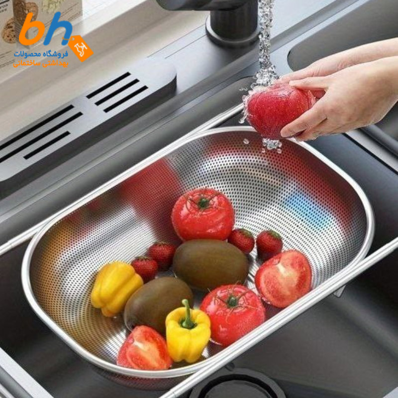 سبد میوه شور سینک تمام استیل یونیک
